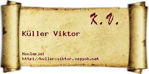 Küller Viktor névjegykártya